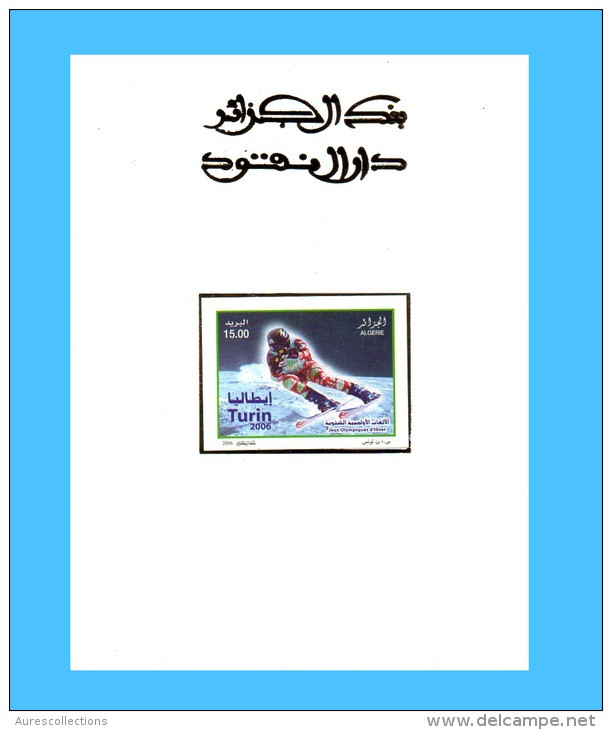 Algérie Algeria  Deluxe Proof Epreuve De Luxe Winter Olympic Games JO Hiver Jeux Olympiques Turin Torino Ski Skying 2006 - Winter 2006: Torino