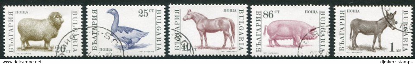 BULGARIA 1991 Domestic Livestock II Used.  Michel 3923-27 - Gebraucht