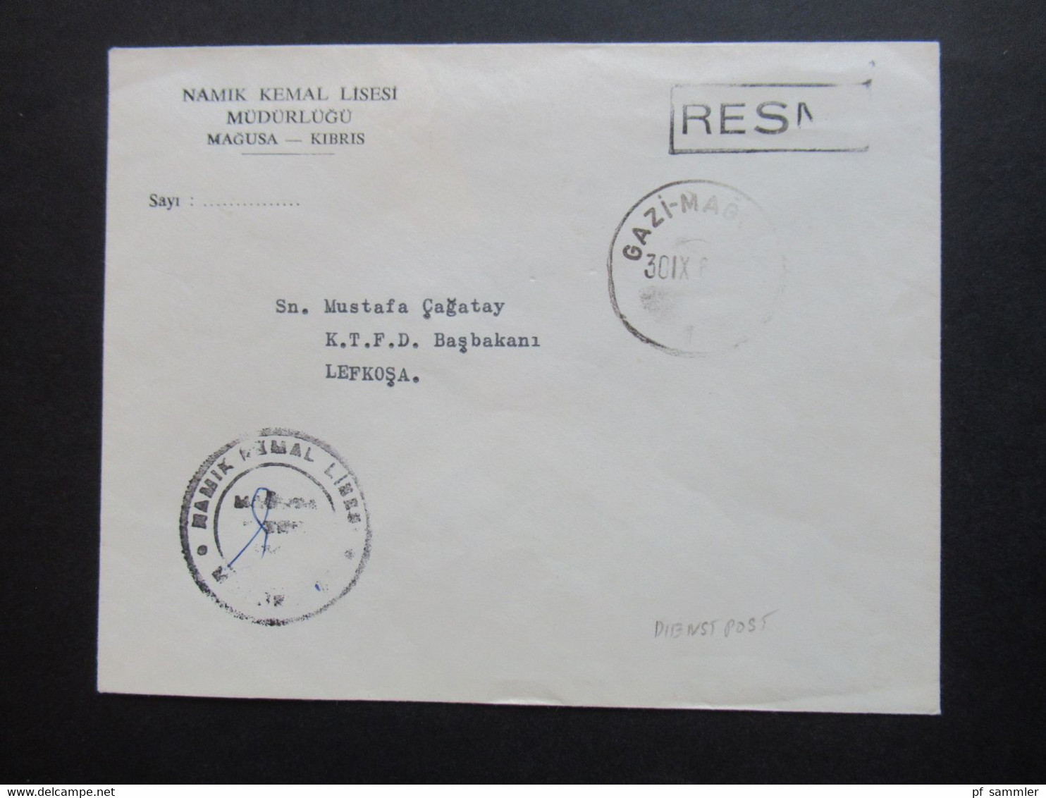 Türkisch Zypern ca. 1979 / 81 Amts und Dienstbriefe Regierung / Feldpost / Zensur verschiedene Stempel insg. 40 Belege!!