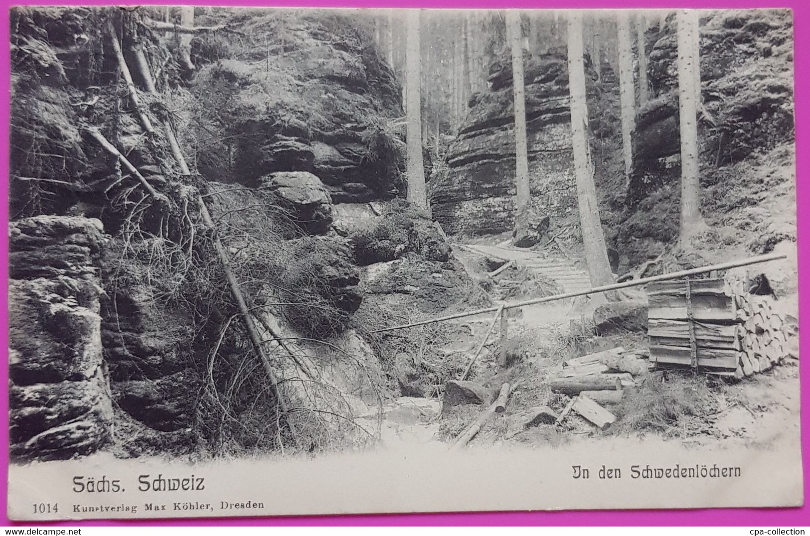 Sächs. Schweiz In Den Schwedenlöchern 1910 Verlag: Postkarte Deutschland Gohrisch - Bastei (sächs. Schweiz)