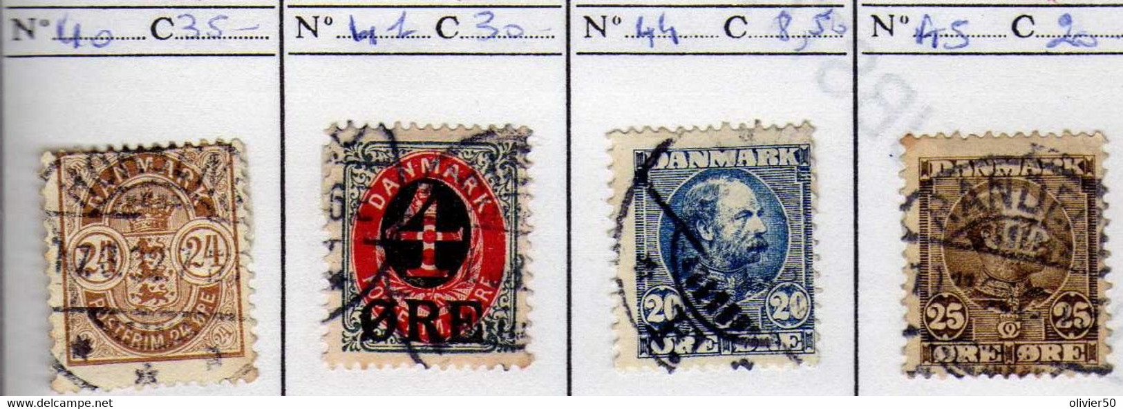 Danemark (1901-1904) - Armoiries -  Christian IX  - Oblitere - Otros & Sin Clasificación