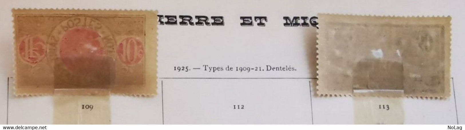 Saint-Pierre-et-Miquelon - Colonies Françaises - 1925 - Y&T N°111 Et N°113 /*/ - Unused Stamps