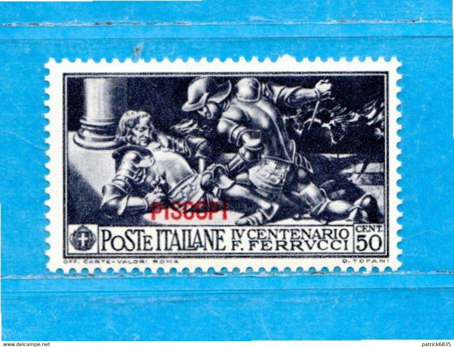 (Riz) Colonie Italiane  **- 1930 - EGEO - PISCOPI. FERRUCCI. 50 CENT.  Unif. 14.   MNH - Aegean (Piscopi)