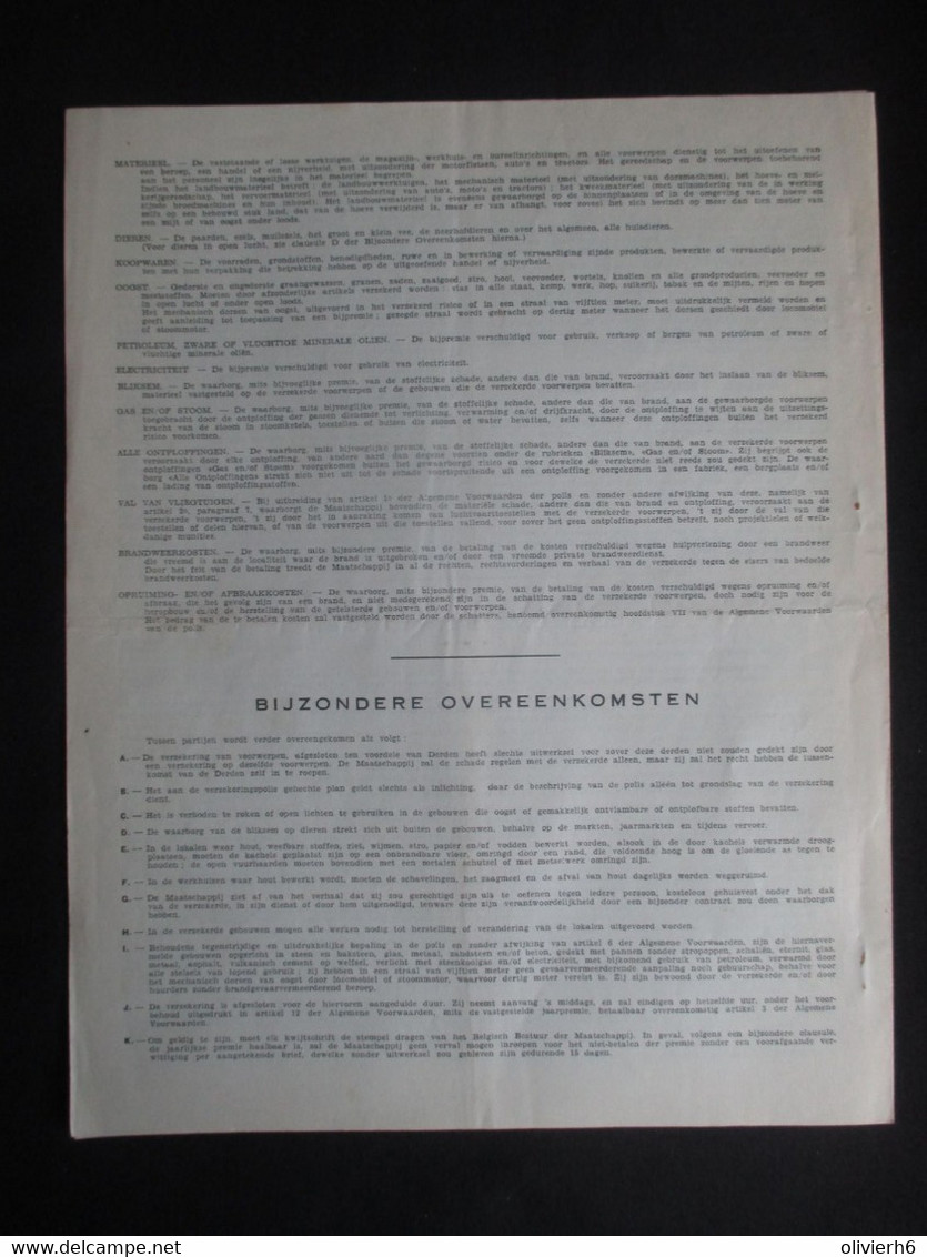 VP ASSURANCE 01/11/1955 (V2030) GENERAL Accident Fire & Life ASSURANCE CORPORATION (2 Vues) ANTWERPEN Meir 14 - Banco & Caja De Ahorros