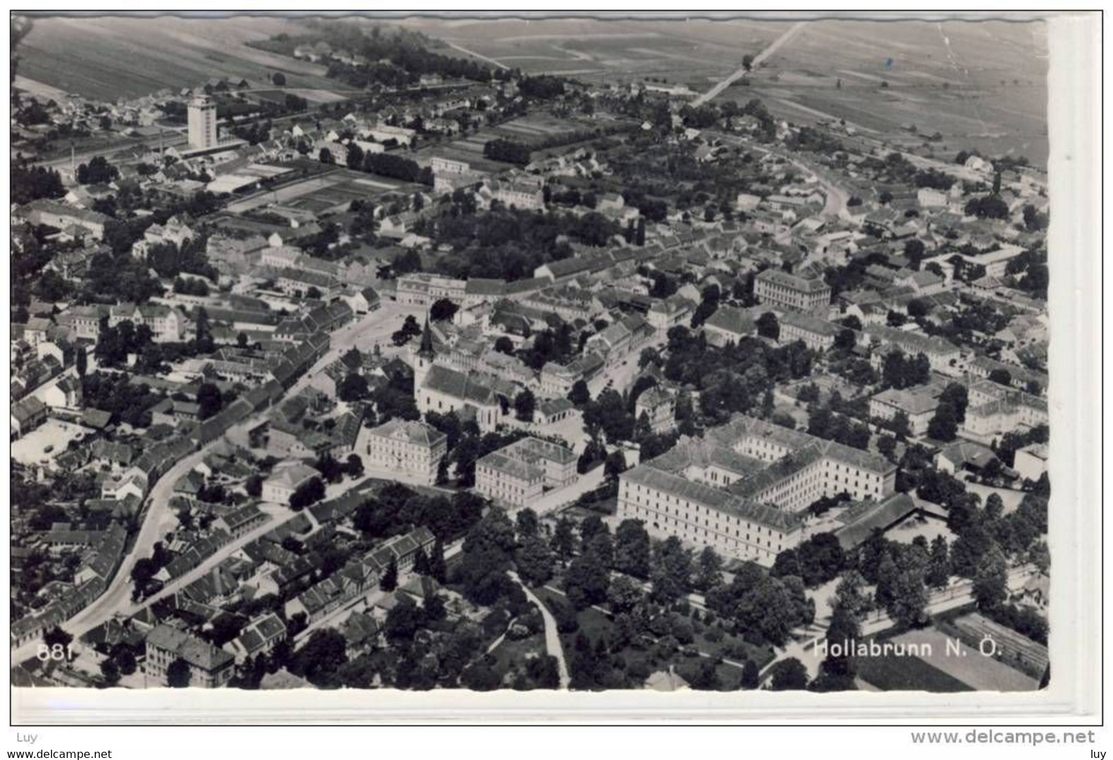 HOLLABRUNN - NÖ,  Panorama , Fliegeraufnahme, Luftbild, Gelaufen - Hollabrunn