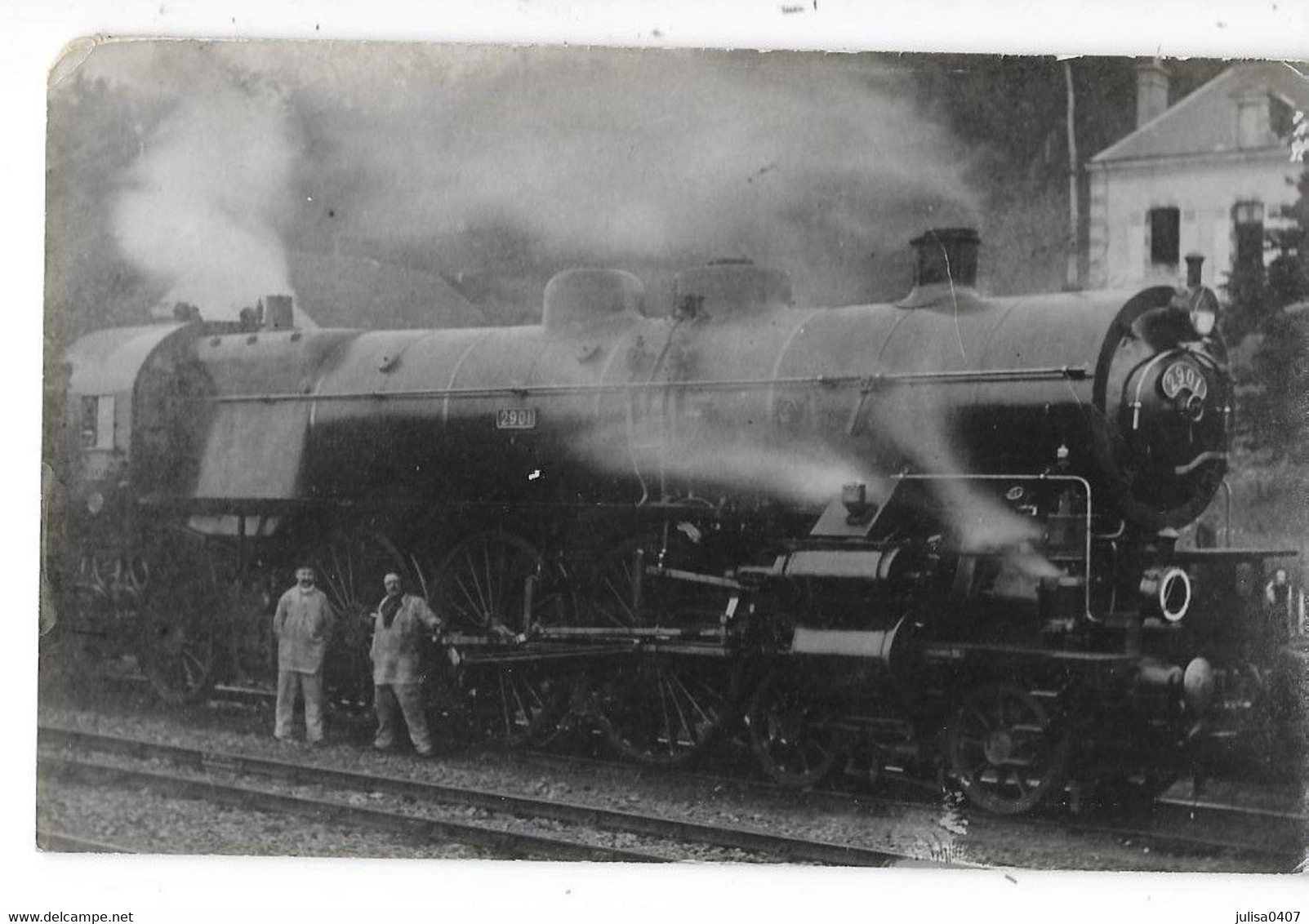 LOCOMOTIVE A VAPEUR Carte Photo Machine   Gros Plan - Equipment