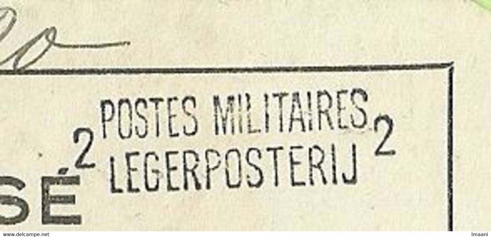 Dokument 23/7/15 - RECEPISSE (ontvangbewijs) Met Naamstempel POSTES MILITAIRES / LEGERPOSTERIJ  2 (Rare)  (2389) - Zona Non Occupata