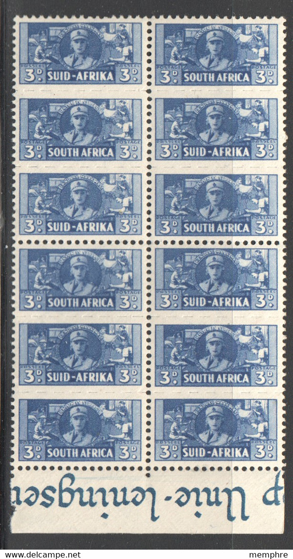 1941 War Effort Reduced Size Block Of 6 Bilingual Pairs  3d.  SG 101 ** MNH - Neufs