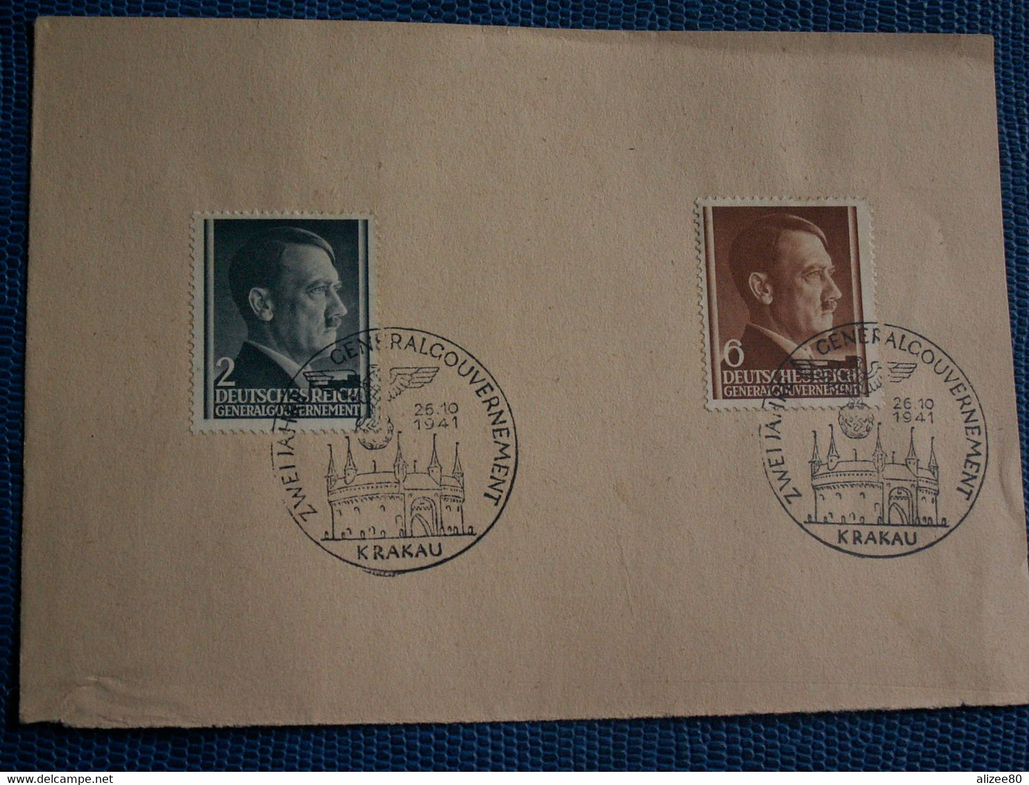 6  FEUILLETS  DE  POLOGNE  --  26 / 10 /  1941  -- GOUVERNEMENT  GENERAL  CRACOVIE - Franking Machines (EMA)