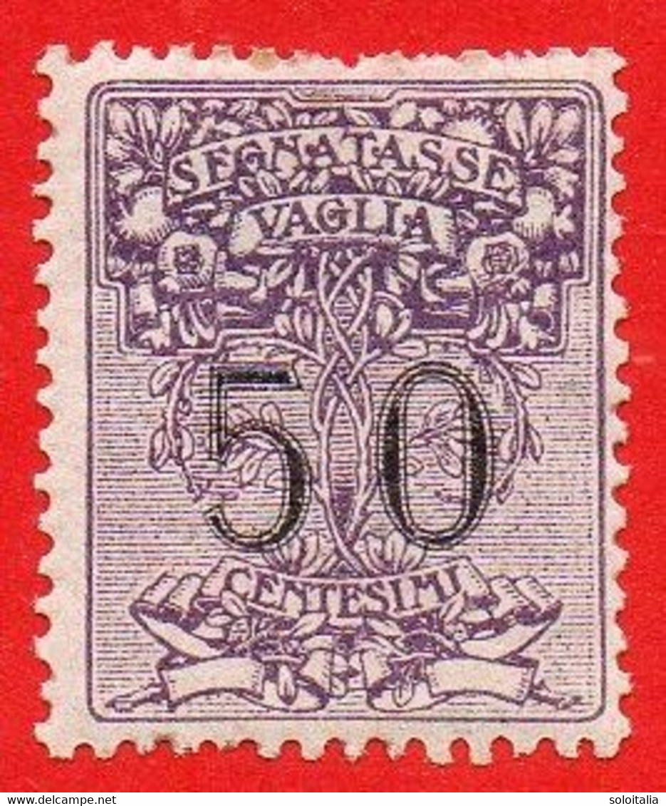 1924 (3) Segnatasse Per Vaglia Soggetti Allegorici Cent. 50 Nuovo Linguellato Difetti In Dentellatura - Mandatsgebühr