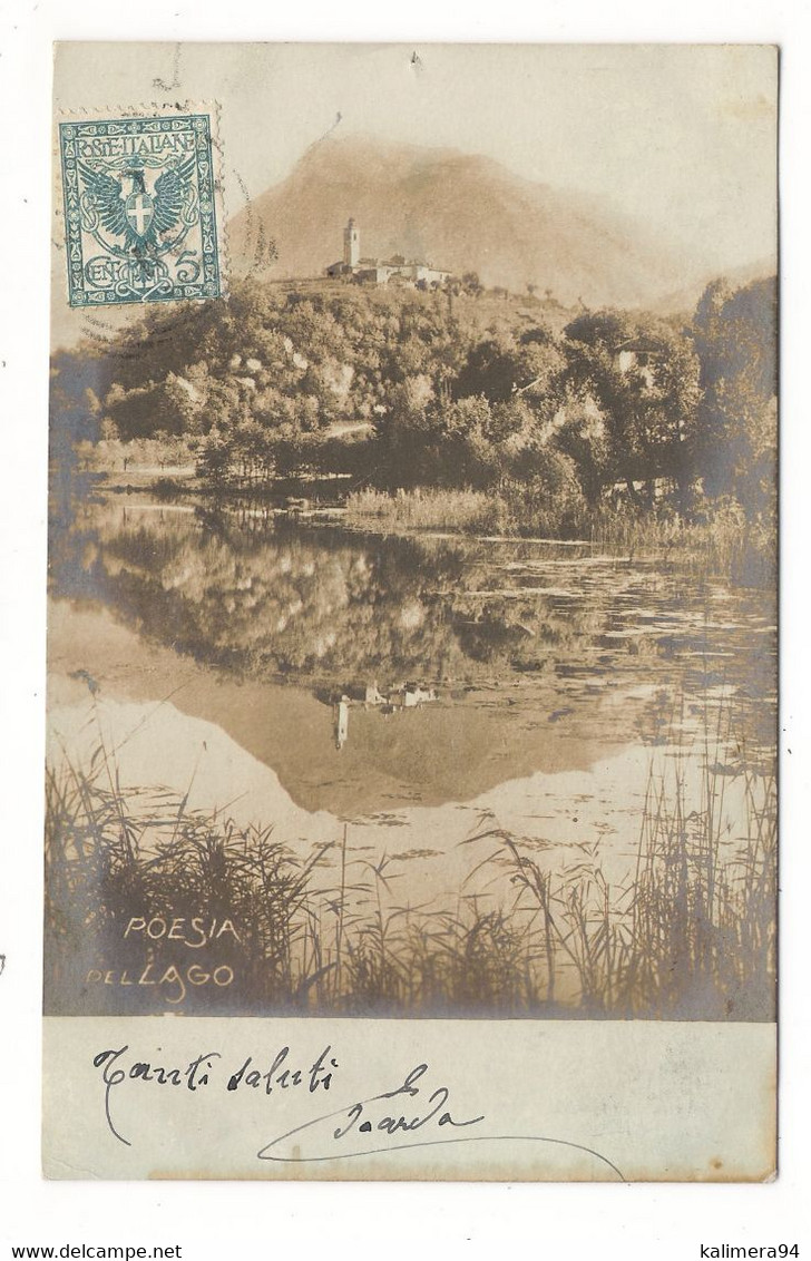 ITALIE / POESIA DEL LAGO ( LUINO , LAC MAJEUR ) / Edit. A. TRAVERSO / CPA PRECURSEUR ( Carte-photo, Tirage Argentique ) - Luino