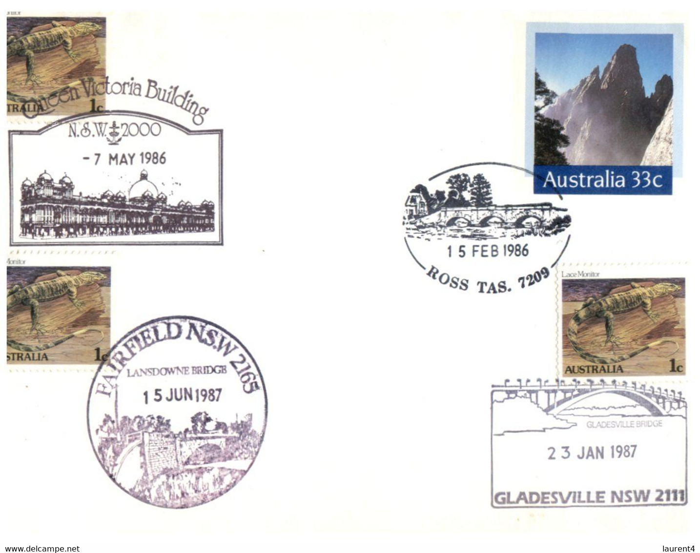 (FF 19) Australia - ROSS - GLADESVILLE - QVB POSTMARKS - Otros & Sin Clasificación