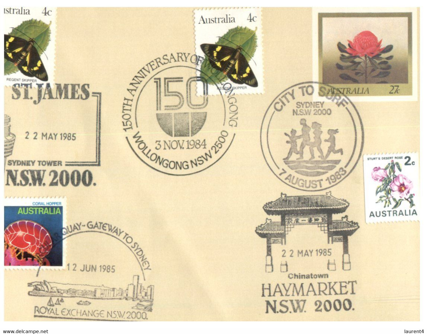 (FF 24) Australia - Greetings From Sydney (2 Covers 1980's) - Andere & Zonder Classificatie