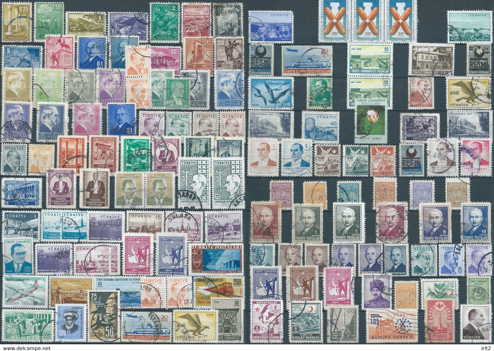 TURCHIA - TURKEY - TÜRKEI - TURQUIE,Since 1940 Lot Of Republic Stamps  Used (2 Pages) - Verzamelingen & Reeksen