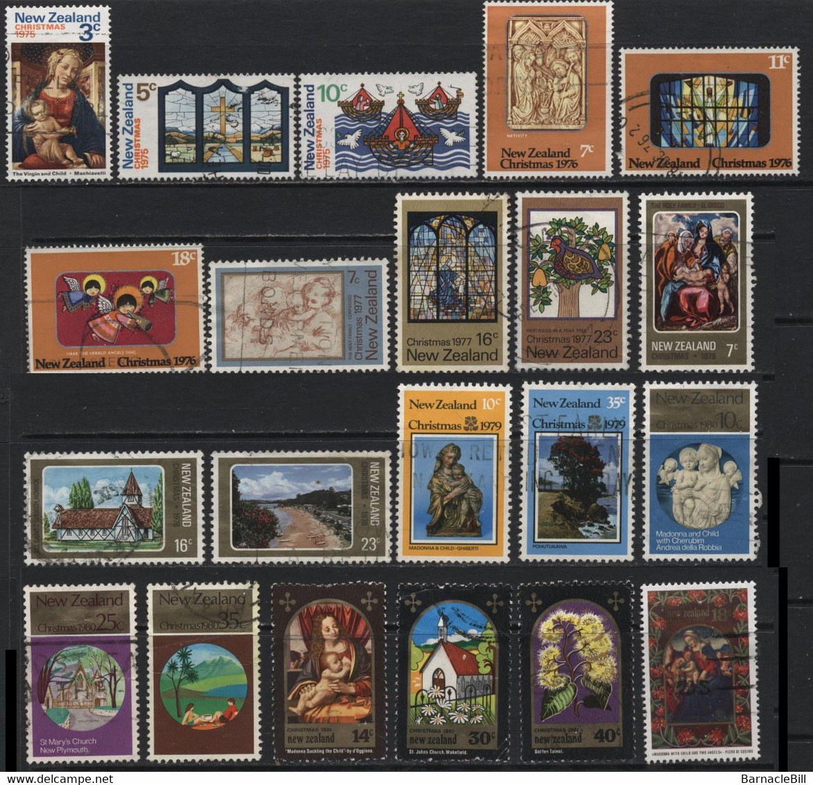 New Zealand (01) About 180 Different Christmas Stamps 1960-2008. Mint & Used. Hinged - Autres & Non Classés