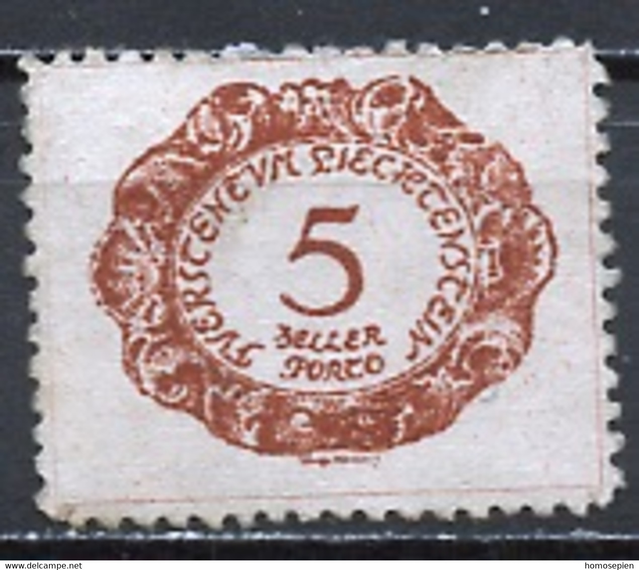 Liechtenstein Taxe 1920 Y&T N°T1 - Michel N°P1 Nsg - 5h Chiffre - Postage Due