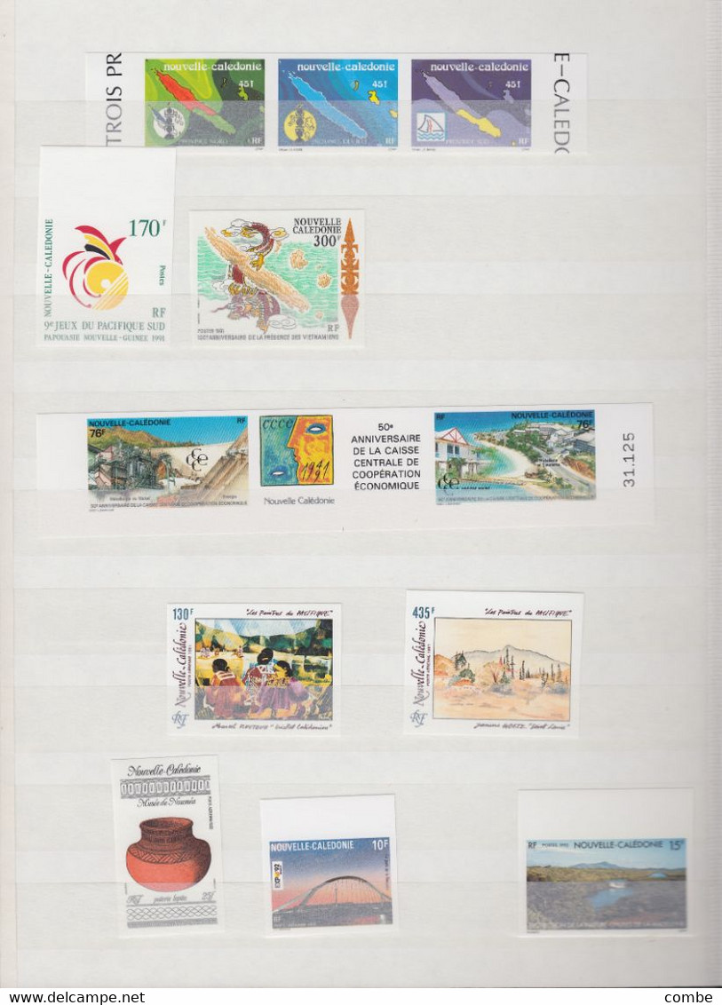 COLLECTION DE TIMBRES NON DENTELES **. NOUVELLE CALEDONIE. ANNEES 1982 - 19996 - Lots & Serien