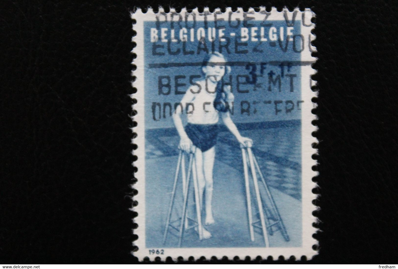 1962,BELGIQUE Y&T NO 1229 3f+1f BLEU..(Au Profit D'institutions Pour Enfants Handicapés-Polyomyélitique ). - Autres & Non Classés