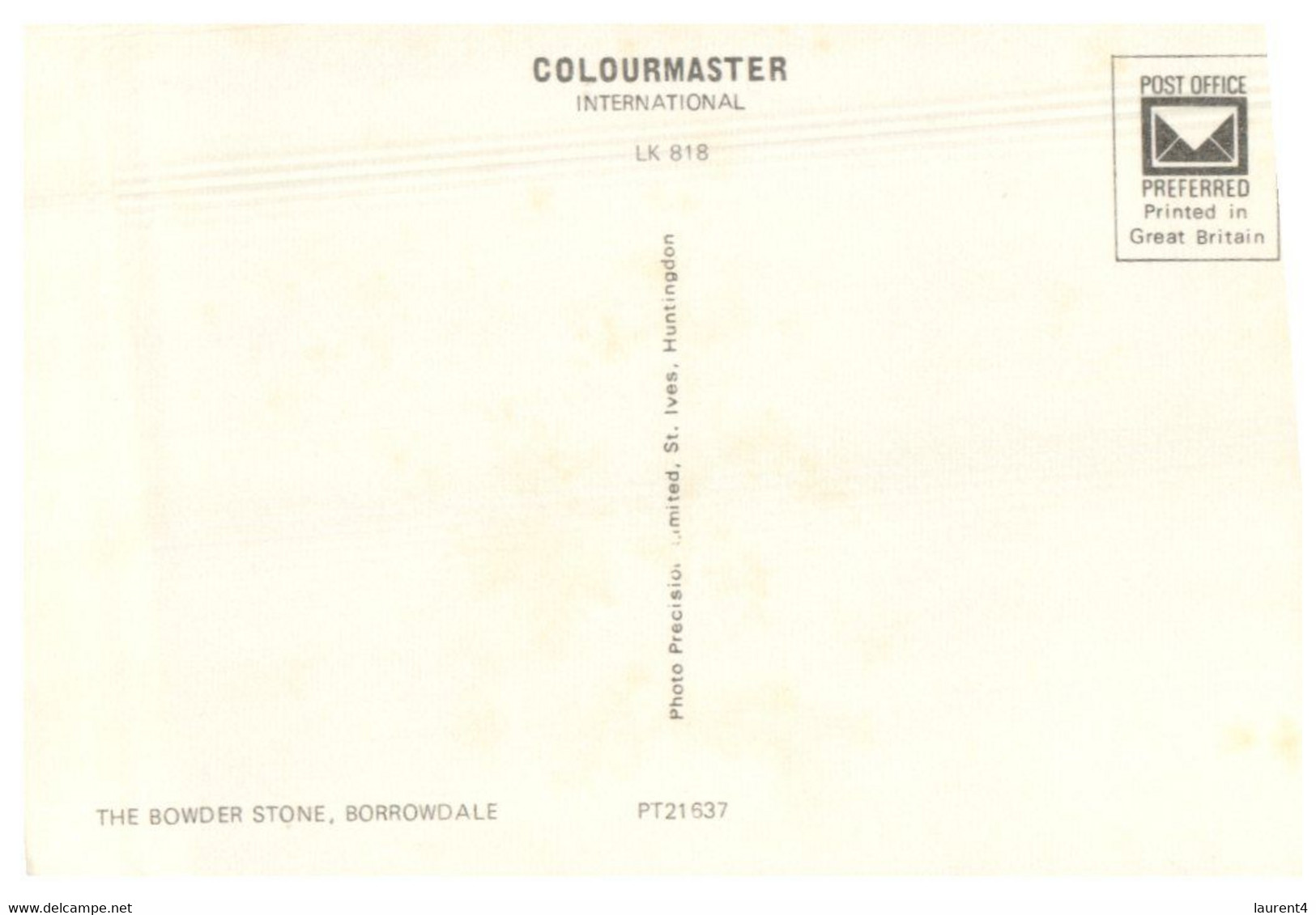 (FF 32) UK - Borrowdale Bowder Stone - Borrowdale