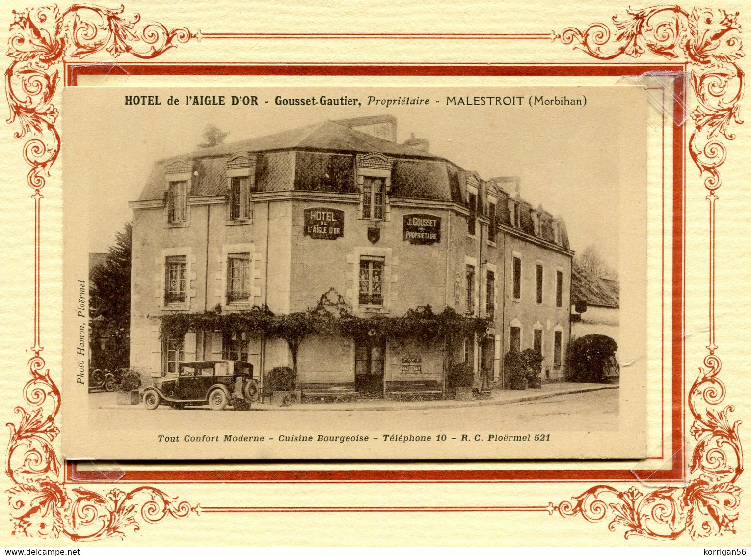 MALESTROIT   ***  HOTEL DE L AIGLE D OR  *** GOUSSET GAUTIER PROPRIETAIRE *** - Malestroit