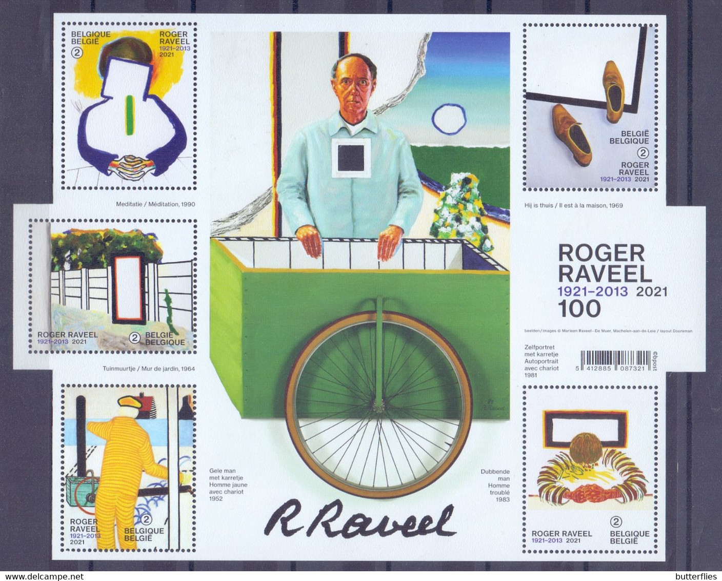 Belgie - 2021- 100 Jaar Roger Raveel - MNH - Neufs