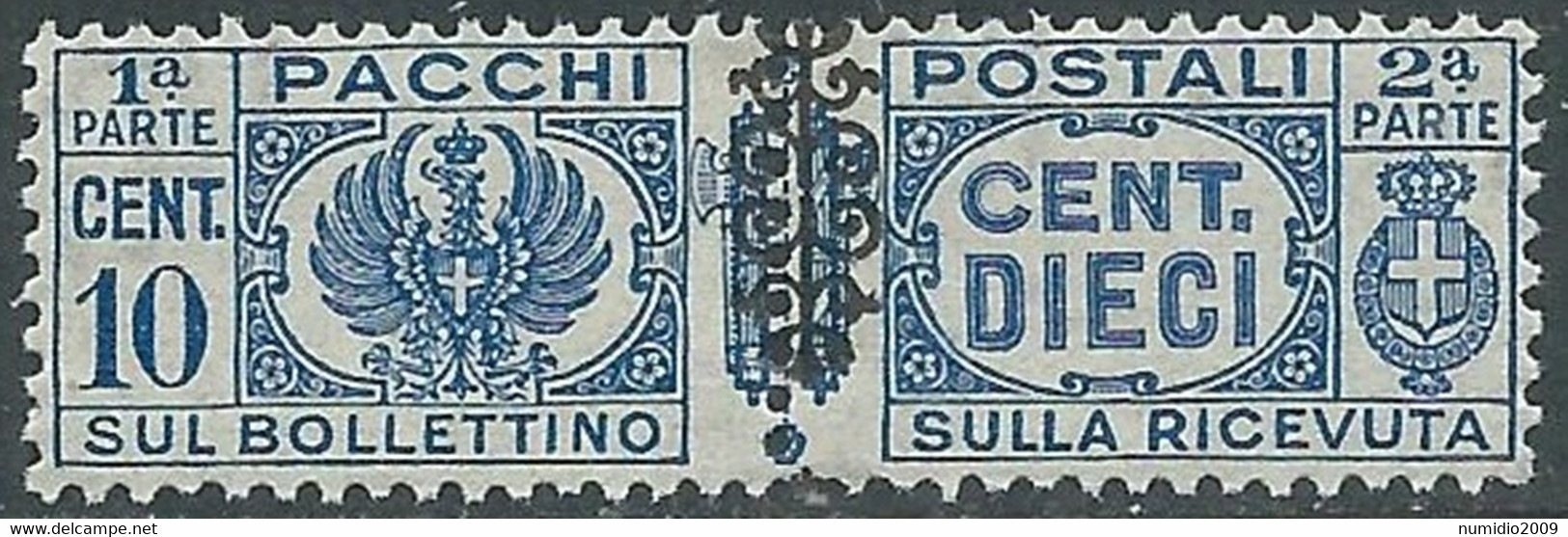 1945 LUOGOTENENZA PACCHI POSTALI 10 CENT MNH ** - CZ19-6 - Paketmarken