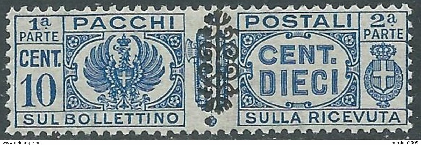 1945 LUOGOTENENZA PACCHI POSTALI 10 CENT MNH ** - CZ21-4 - Paketmarken