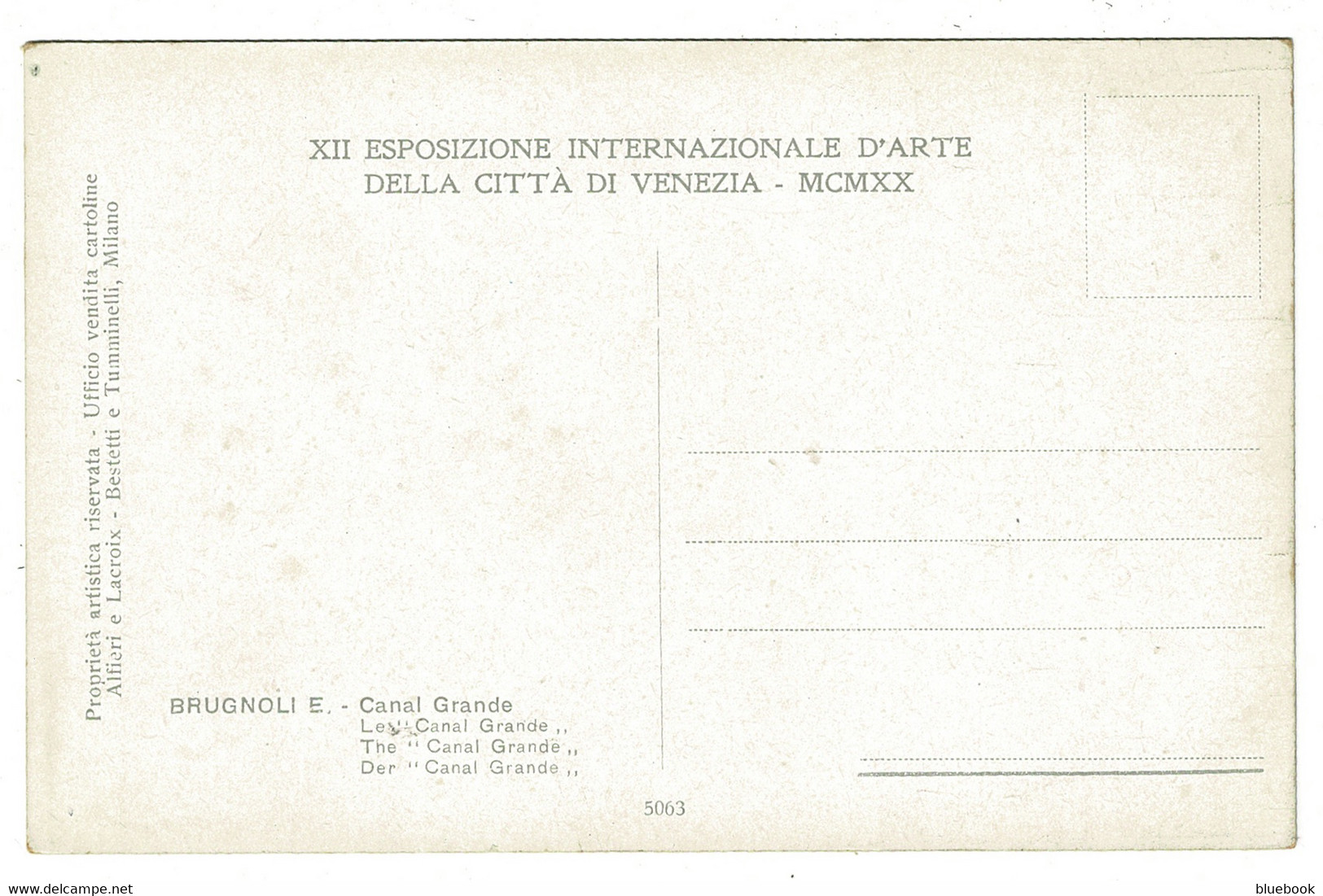 Ref 1452  - Italy Postcard - XII Esposizione Internazionale D'Arte Venezia Venice MCMXX - Expositions