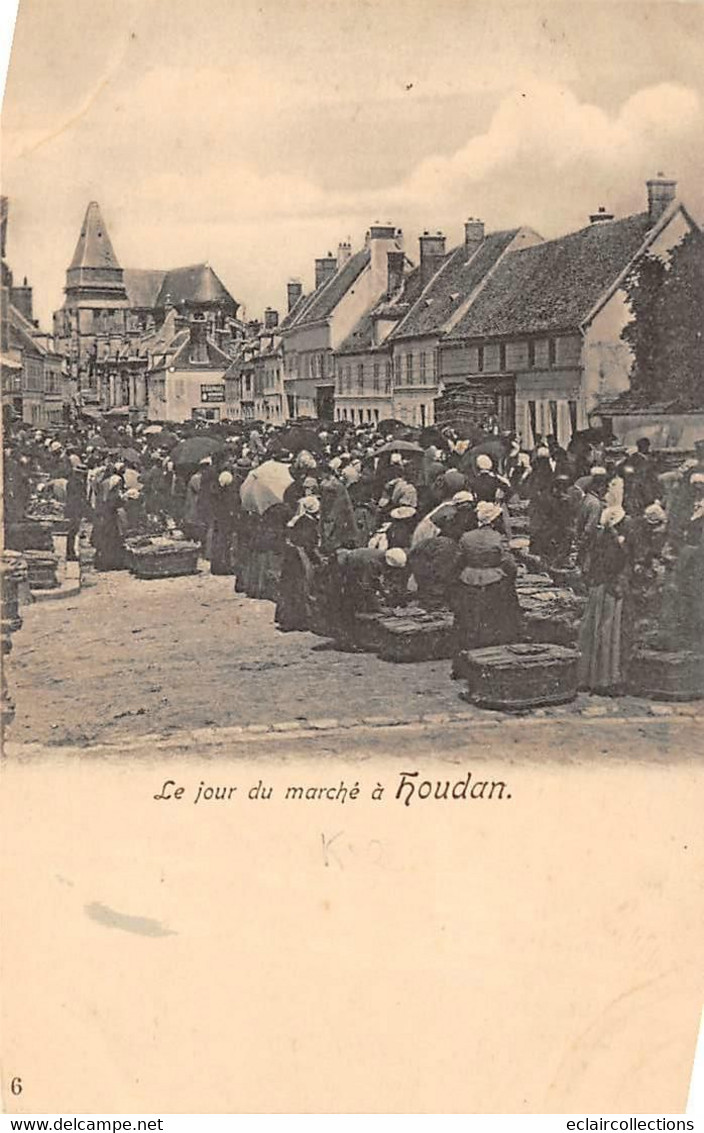 Houdan        78       Jour De Marché          (voir Scan) - Houdan