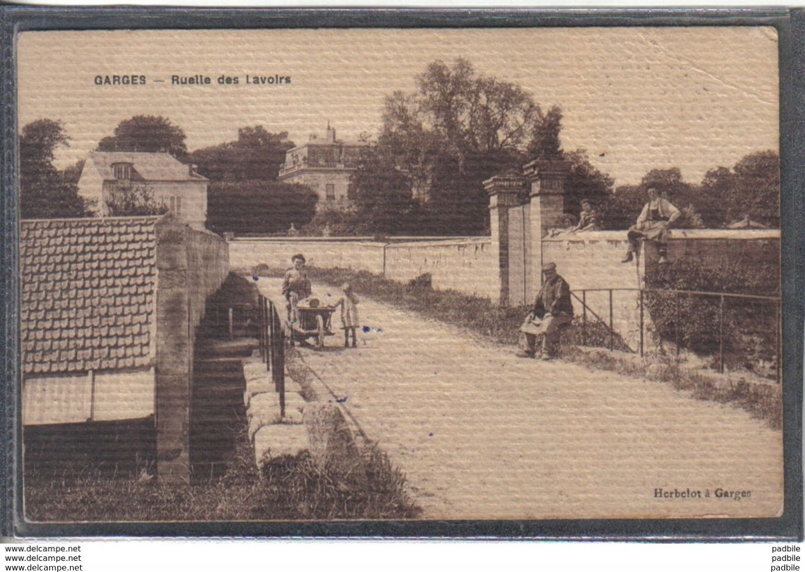 Carte Postale 95. Garges  Ruelle Des Lavoirs Cachet Militaire Très Beau Plan - Garges Les Gonesses