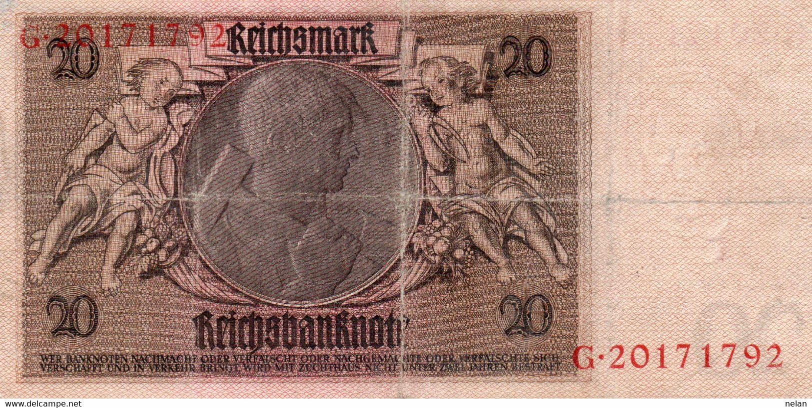 GERMANY- 20 MARK 1929  P-181a1  Circ - 20 Mark