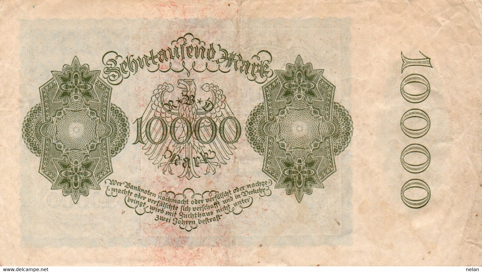 GERMANIA  10000 MARK 1922  P-72/3  XF+ - 10.000 Mark