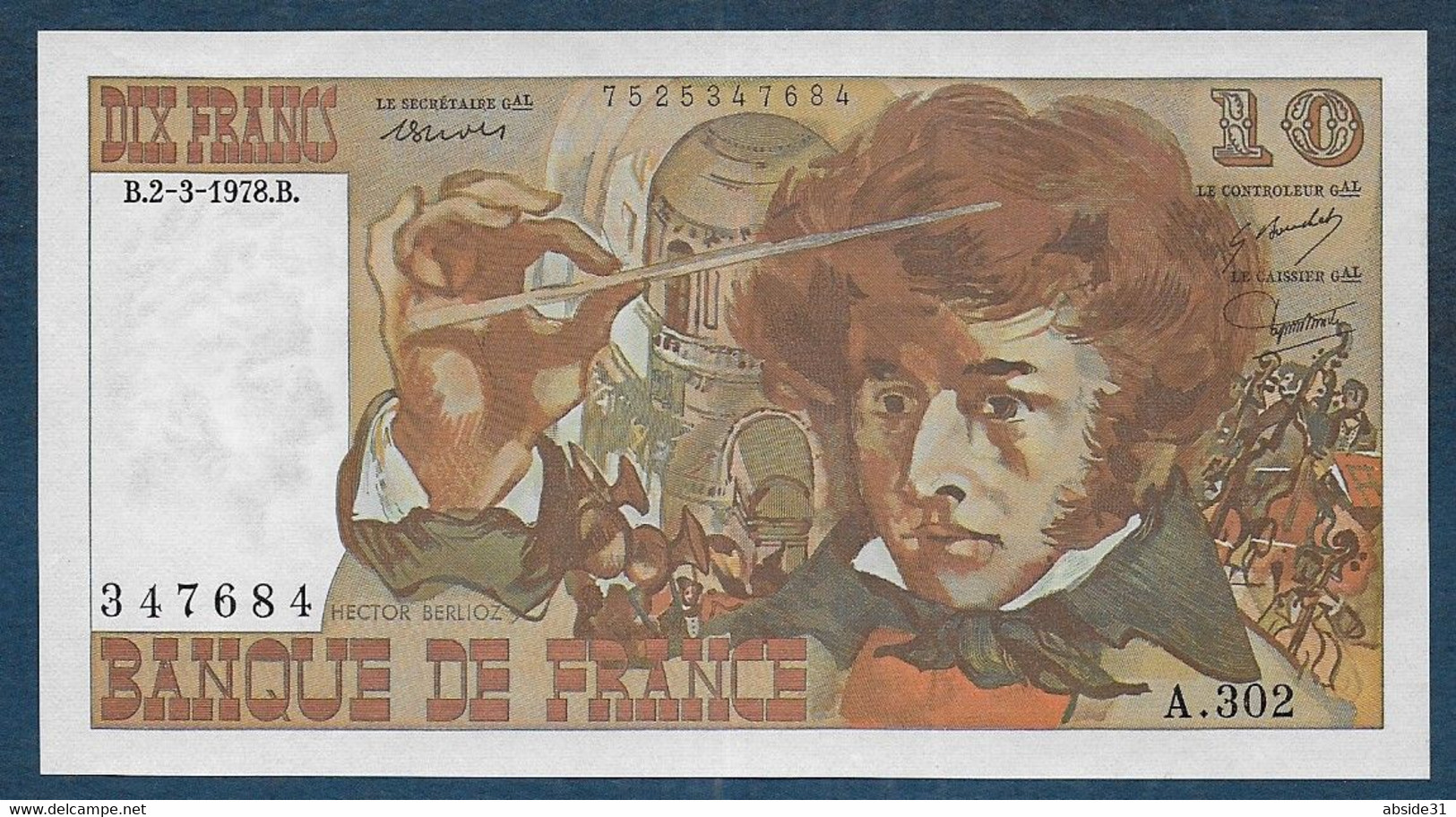 10 Francs  Berlioz  Du  2 - 3 - 1978 - 10 F 1972-1978 ''Berlioz''