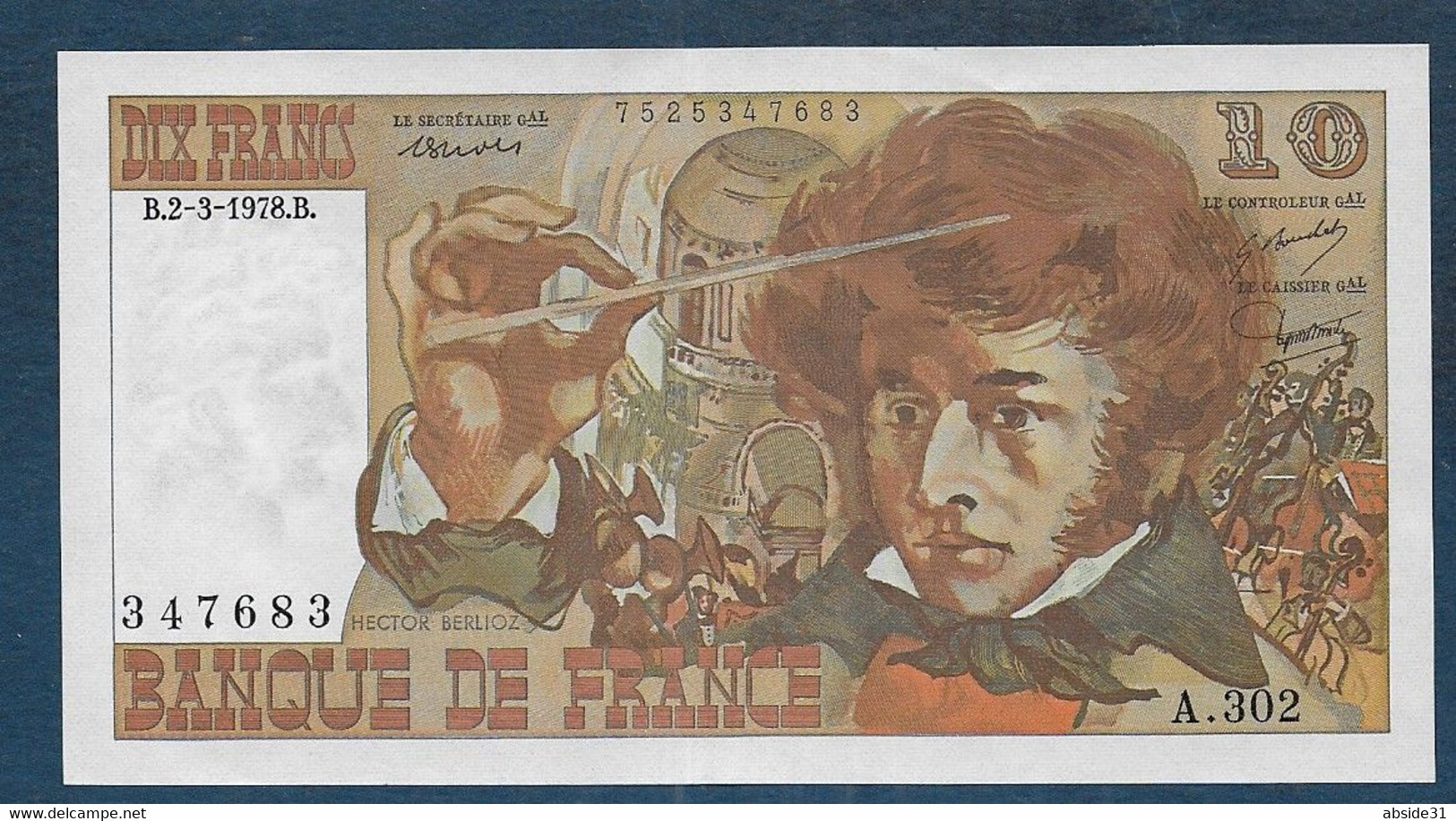 10 Francs  Berlioz  Du  2 - 3 - 1978 - 10 F 1972-1978 ''Berlioz''