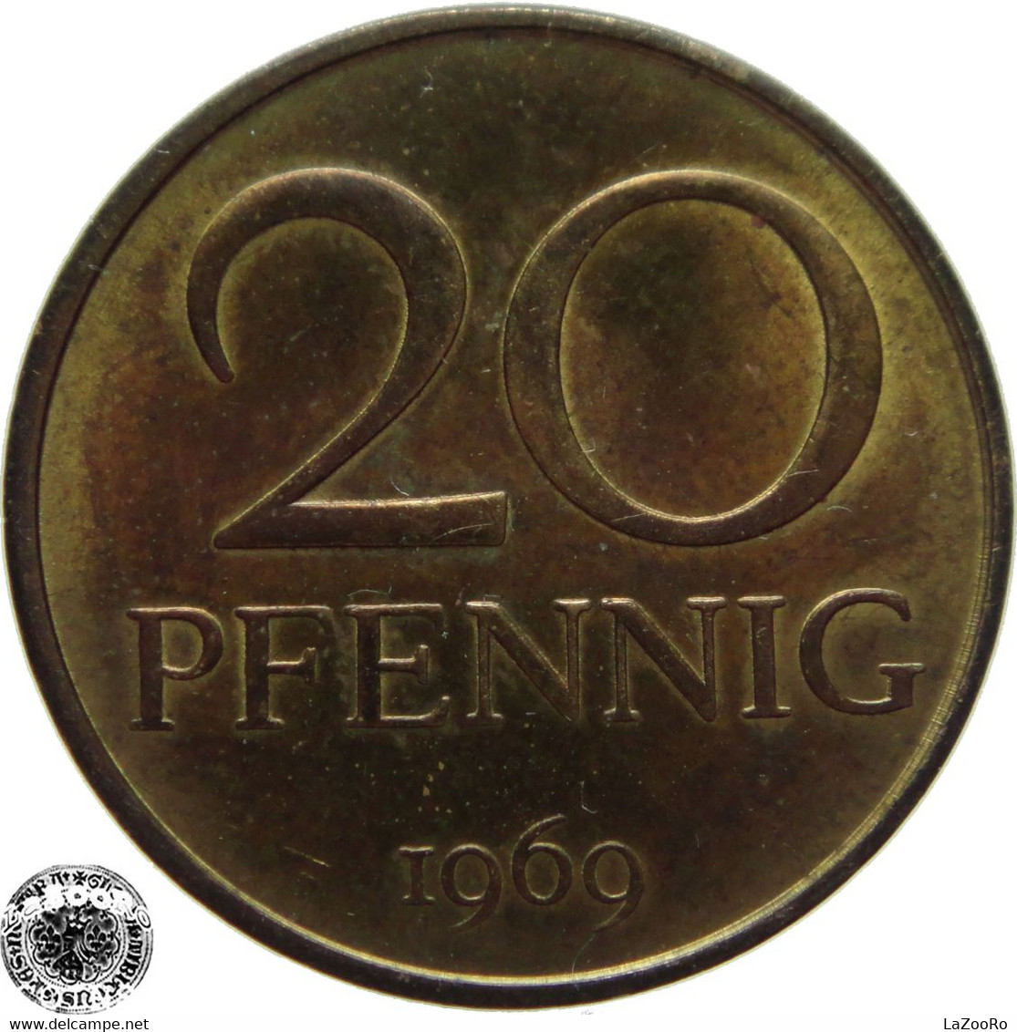 LaZooRo: East Germany 20 Pfennig 1969 UNC - 20 Pfennig