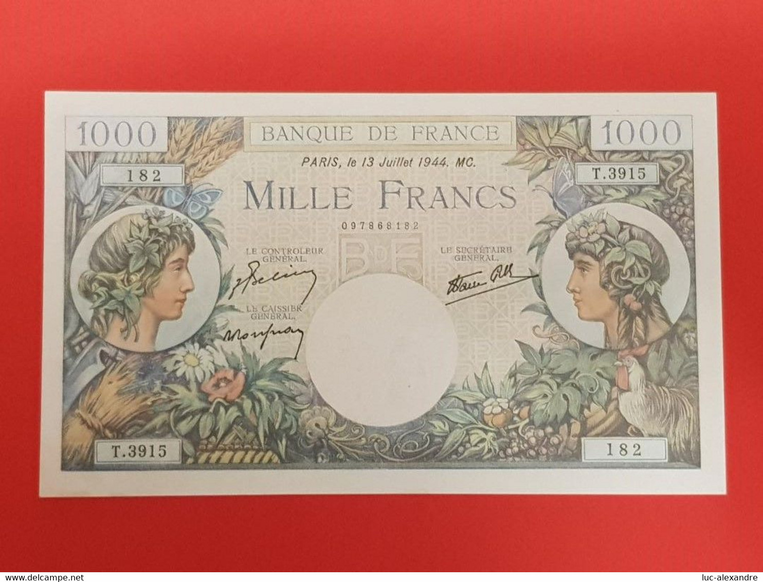 1000 Francs Commerce Et Industrie 1944 Neuf - 1 000 F 1940-1944 ''Commerce Et Industrie''