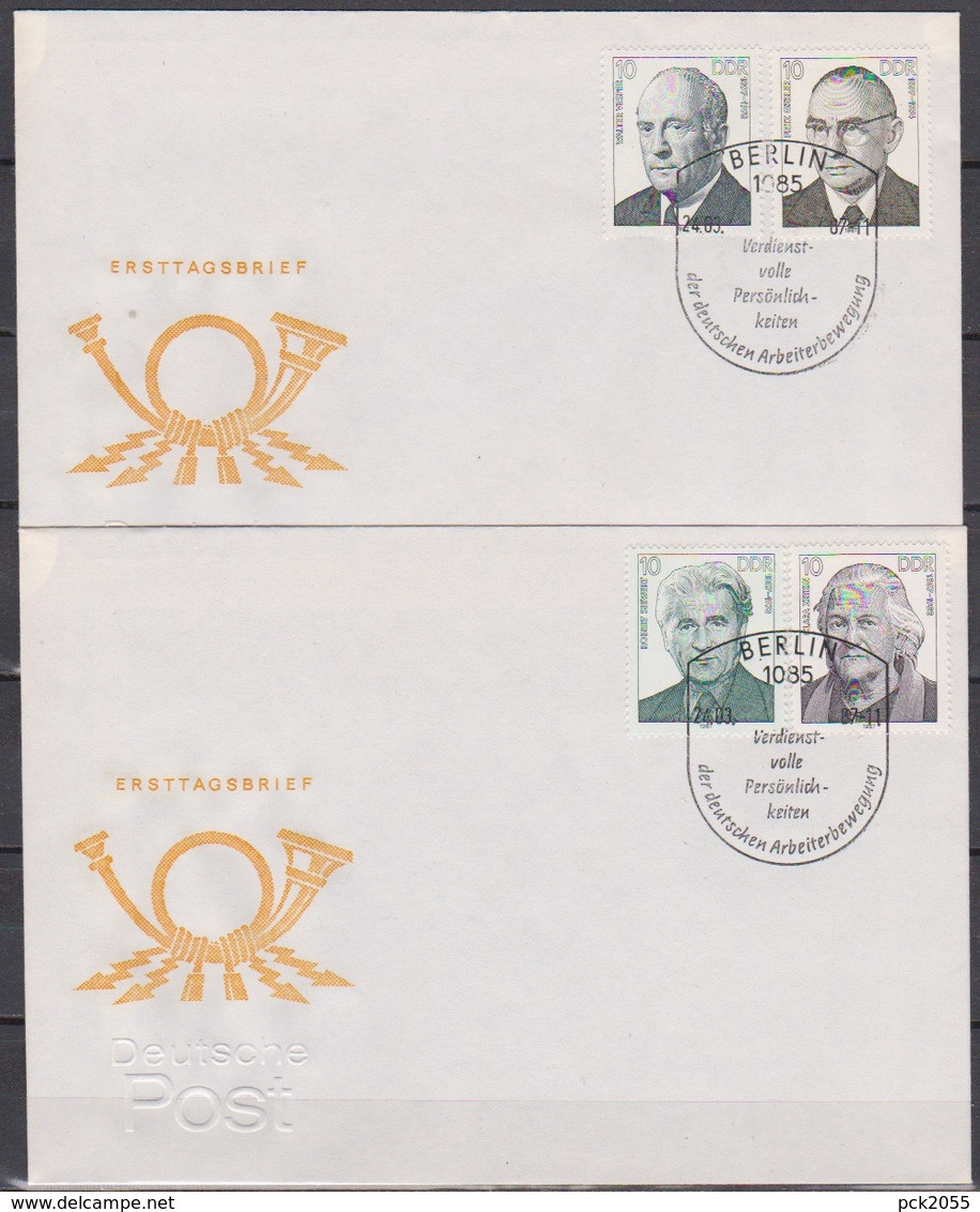 DDR FDC1987 Nr.3082 - 3085 Persöhnlichkeiten Der Deutschen Arbeiterbewegung (d 6713 ) Günstige Versandkosten - 1981-1990