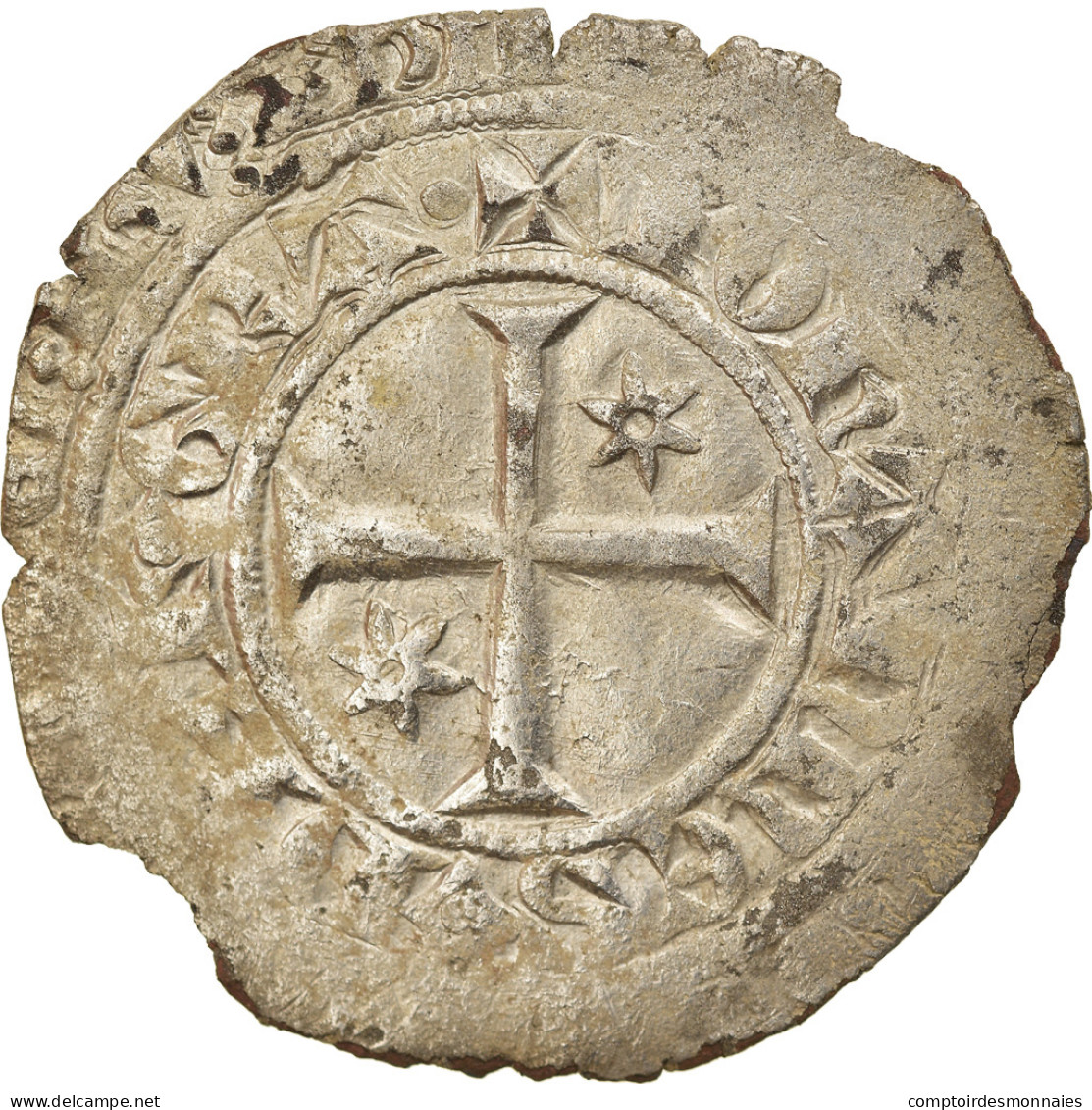 Monnaie, France, Jean II Le Bon, Gros à L’étoile, 1360, TTB, Billon - 1350-1364 Jean II Le Bon
