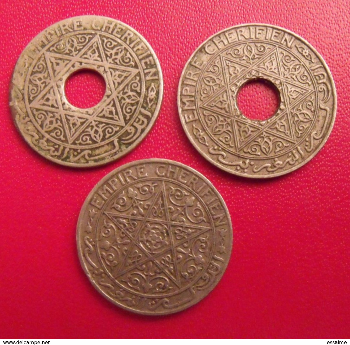 Maroc. Lot De 3 Pièces : 25 & 50 Centimes Nd (1921). Empire Chérifien - Marokko