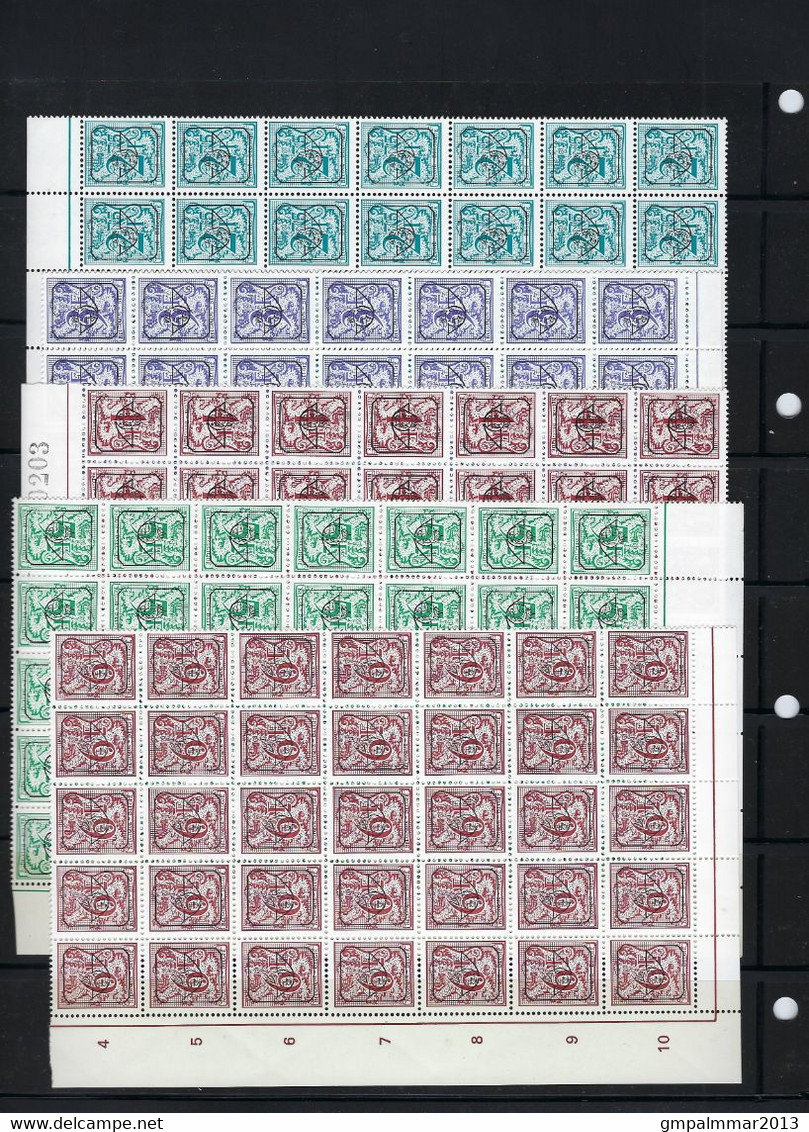 PAPIER POLYVALENT Serie Nr. 62 Voorafgestempeld Nrs. 806P T/e/m 812P In Veldelen Van 35 ** MNH  ; Zie 4 Scans ! LOT 362 - Typos 1967-85 (Lion Et Banderole)