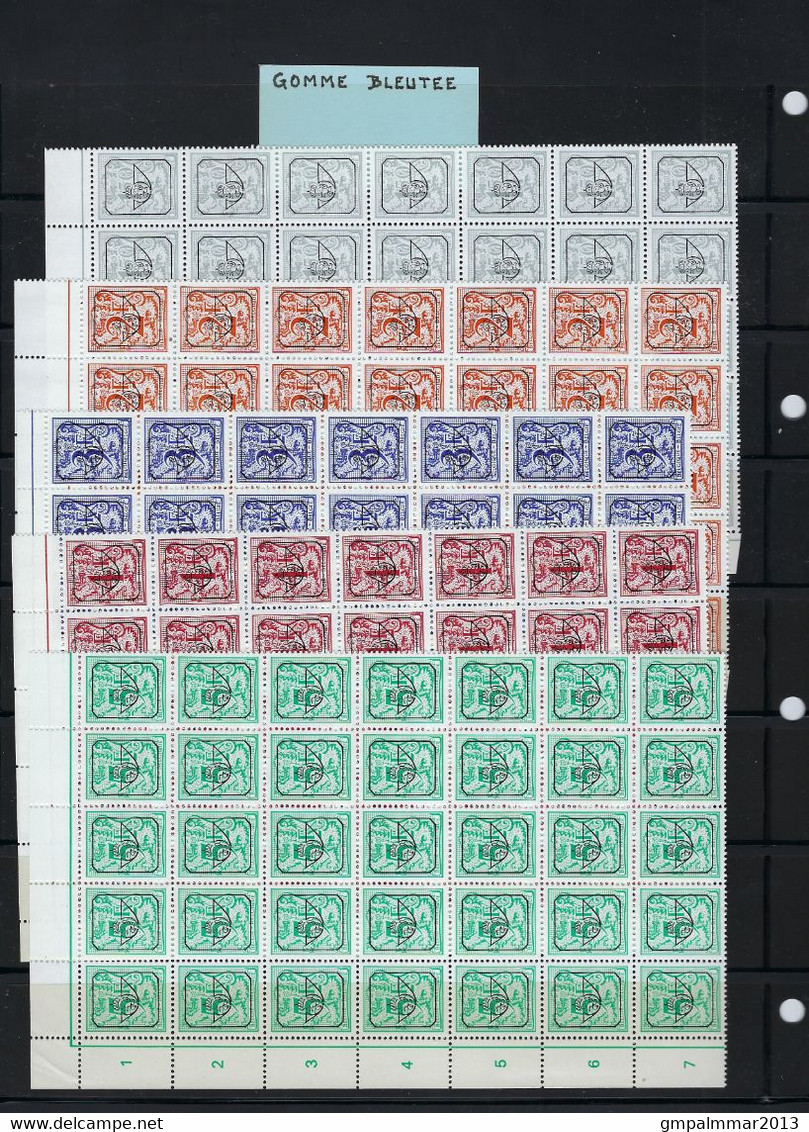 BLAUWE GOM / BLEUE Serie Nr. 63 Voorafgestempeld Nrs 801 T/e/m 813 In Veldelen Van 35 ** MNH  ; 2 Scans ! LOT 362 - Typo Precancels 1967-85 (New Numerals)