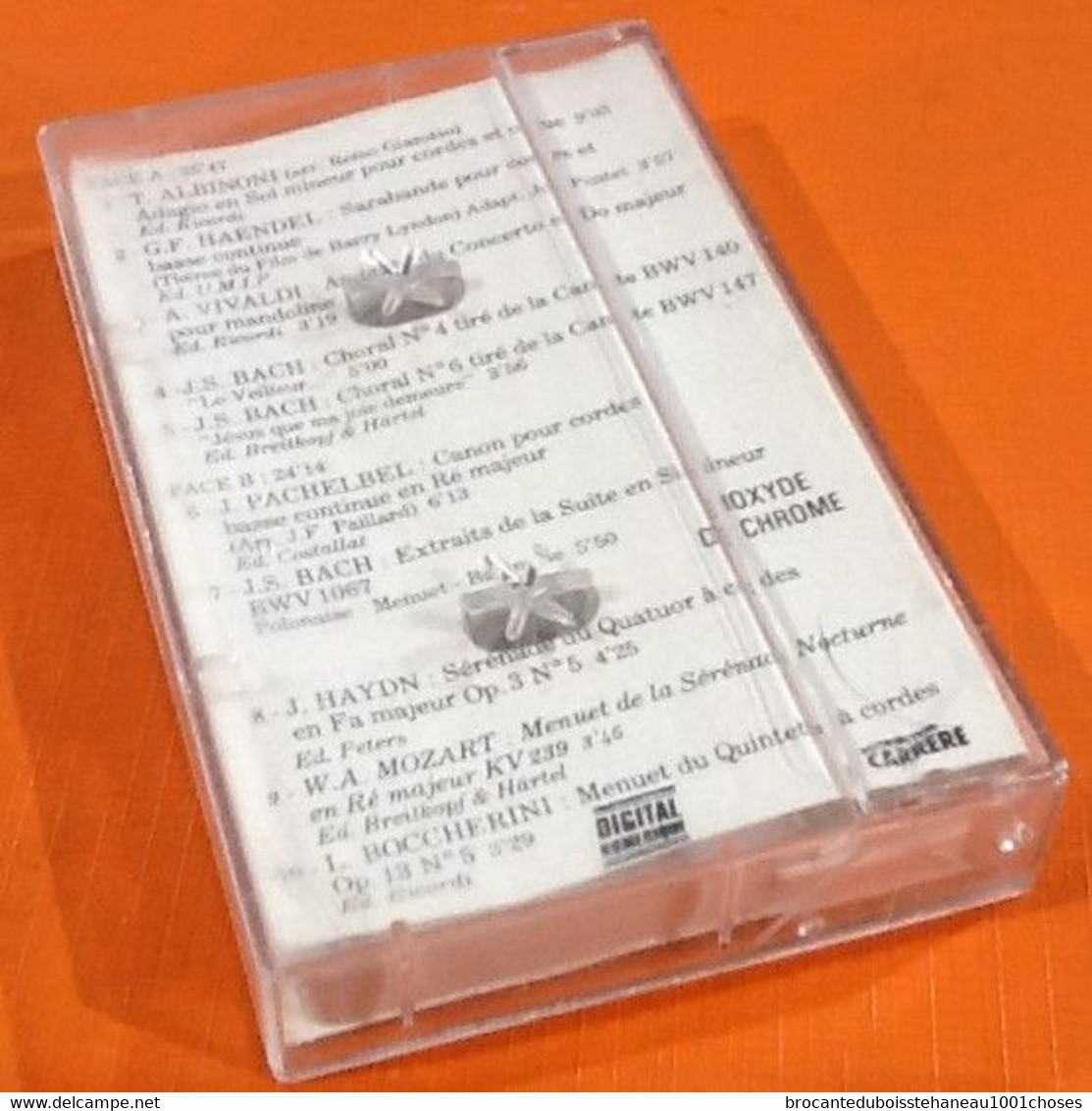 Cassette Audio  L' Adagio D' Albinoni  (1984)   Carrere   96527 - Assiettes