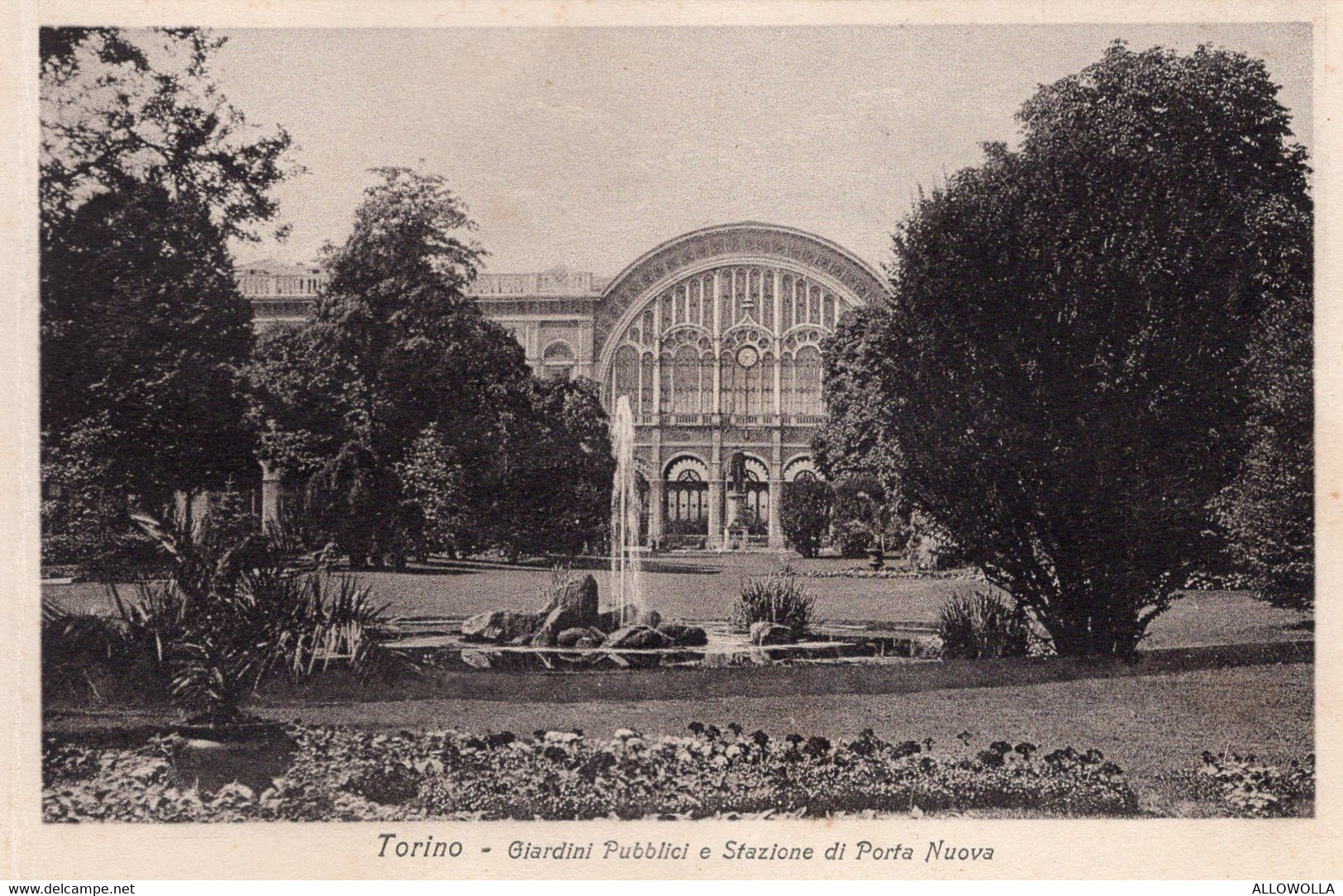 11197" TORINO-GIARDINI PUBBLICI E STAZIONE DI PORTA NUOVA "-VERA FOTO-CART NON SPED - Stazione Porta Nuova