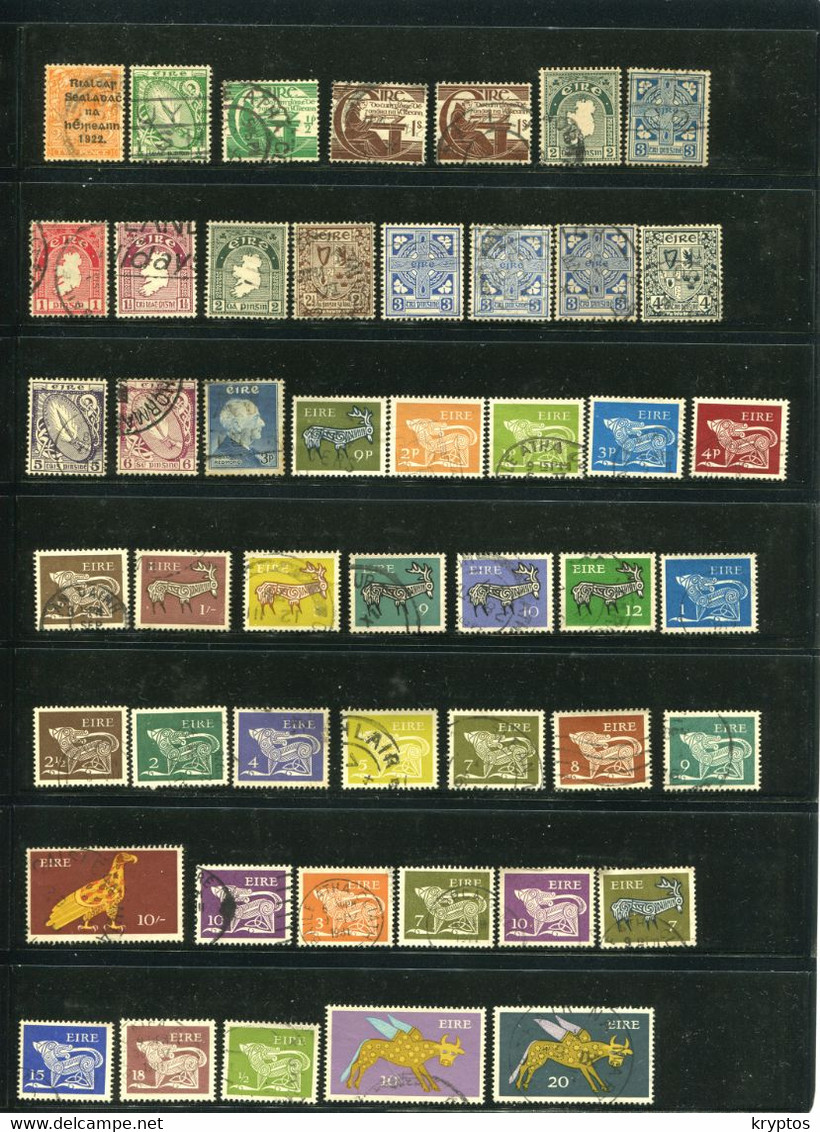 Ireland. A Selection Of Used Irish Stamps - 4 Pages! - Verzamelingen & Reeksen