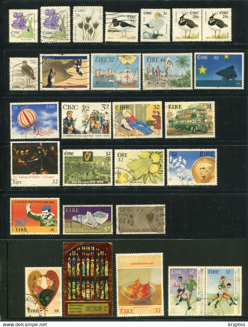 Ireland. A Selection Of Used Irish Stamps - 4 Pages! - Collections, Lots & Series