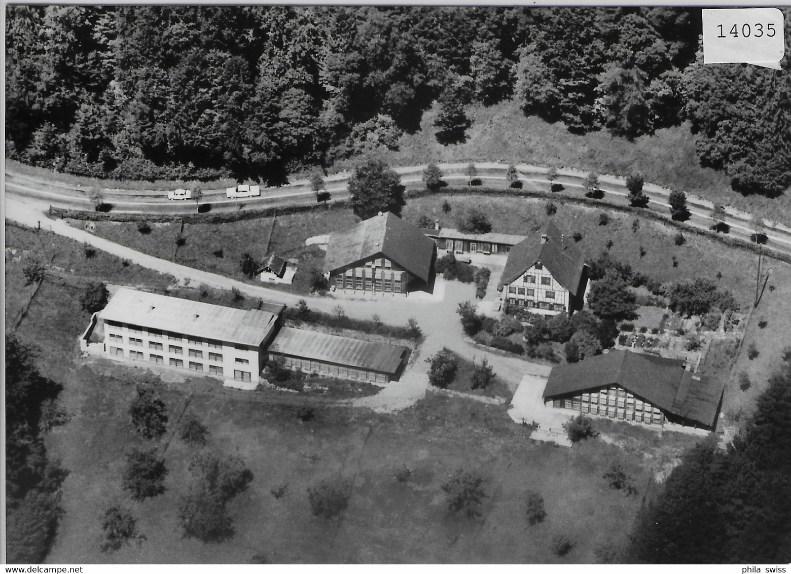 Flugaufnahme Geflügelfarm Cholgrueb Hirzel ZH Fliegeraufnahme - Hirzel