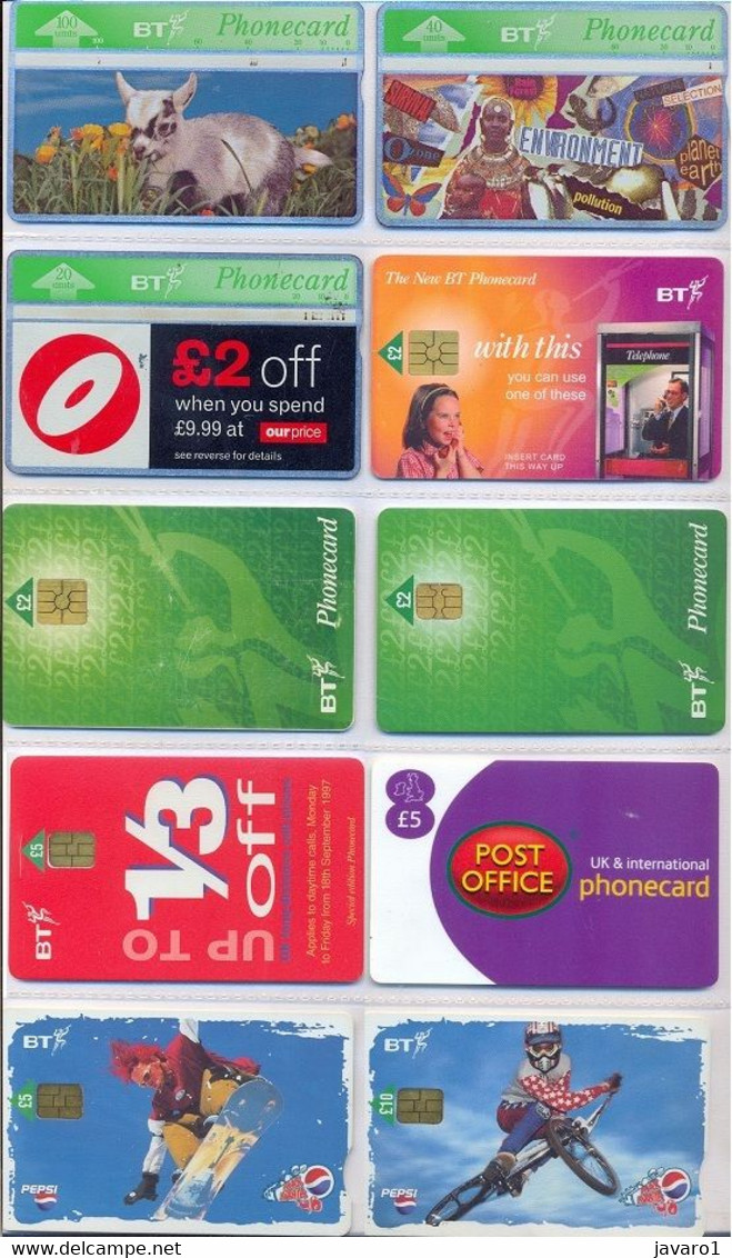 UK L&G + Chip  : 10 DIFFERENT CARDS AS PICTURED ( Lot 1 ) USED - Otros & Sin Clasificación