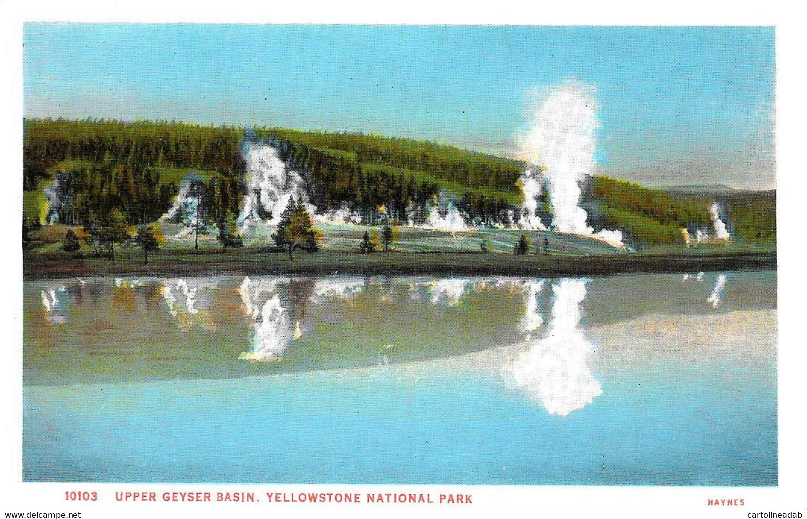 [DC12502] CPA - YELLOWSTONE NATIONAL PARK - UPPER GEYSER BASIN - Non Viaggiata - Old Postcard - USA Nationalparks