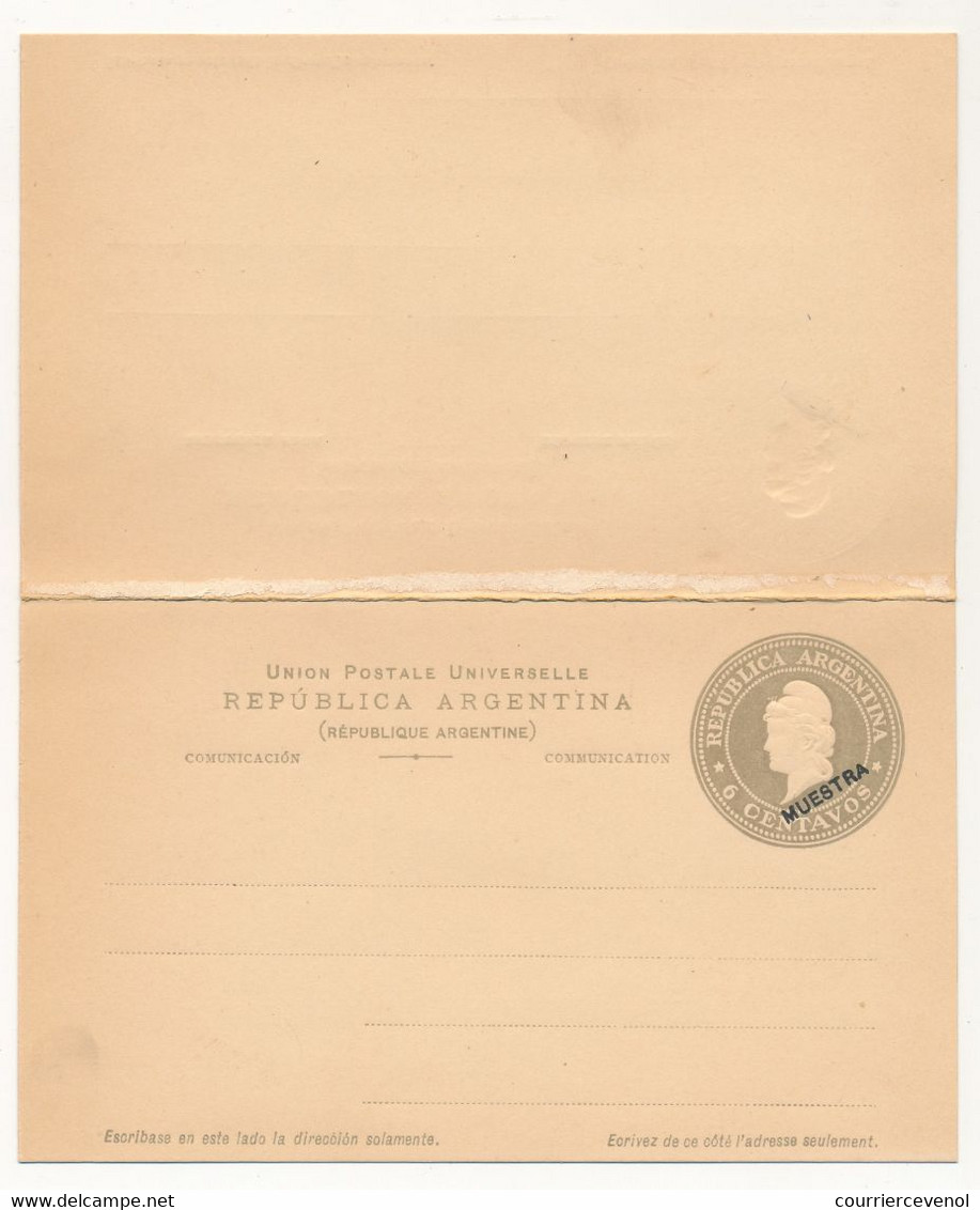 ARGENTINE - Entier Postal - Carte Double Réponse Payée - 6 Centavos (MUESTRA) - Neuve - Entiers Postaux
