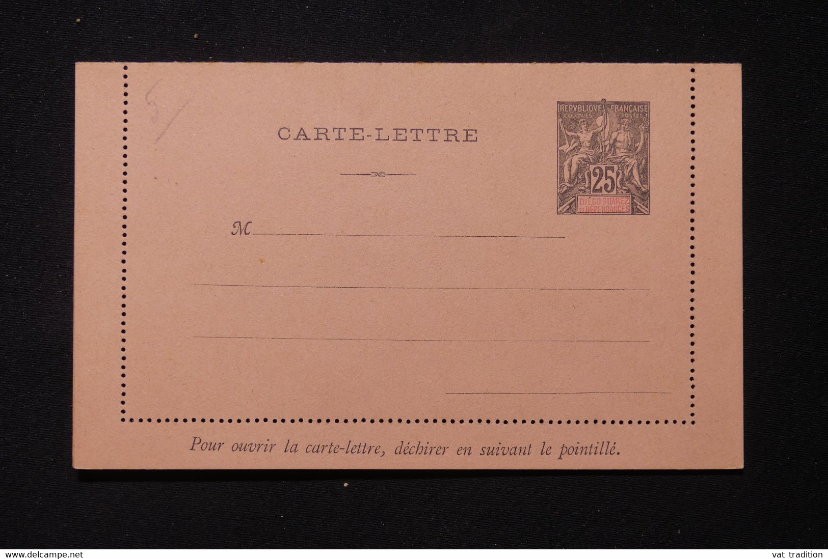DIEGO SUAREZ - Entier Postal Type Groupe ( Carte Lettre ) , Non Circulé - L 87181 - Briefe U. Dokumente
